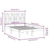Cadre de lit Bois de pin massif 140x190 cm 