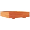 Jardinière cire marron 100x100x26,5 cm bois de pin massif 