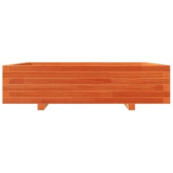 Jardinière cire marron 100x100x26,5 cm bois de pin massif 