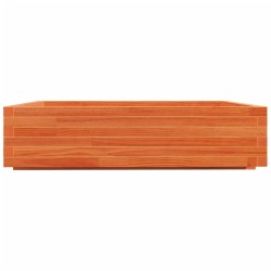 Jardinière cire marron 100x100x26,5 cm bois de pin massif 