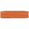 Jardinière cire marron 100x100x26,5 cm bois de pin massif 