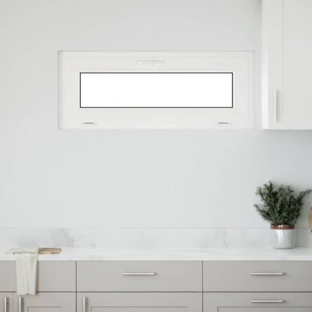 Fenêtre de sous-sol RISOR 110x40 cm inclinable 3 vitrages blanc 
