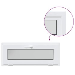 Fenêtre de sous-sol RISOR 110x40 cm inclinable 3 vitrages blanc 