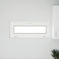 Fenêtre de sous-sol RISOR 110x40 cm inclinable 3 vitrages blanc 
