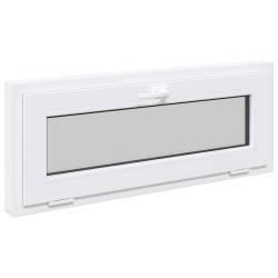Fenêtre de sous-sol RISOR 110x40 cm inclinable 3 vitrages blanc 