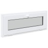 Fenêtre de sous-sol RISOR 110x40 cm inclinable 3 vitrages blanc 