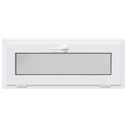 Fenêtre de sous-sol RISOR 110x40 cm inclinable 3 vitrages blanc 