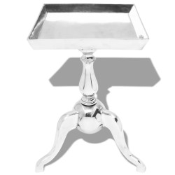Table auxiliaire carrée Aluminium Argenté 