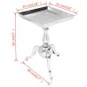 Table auxiliaire carrée Aluminium Argenté 