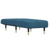Chaise longue bleu velours 