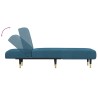 Chaise longue bleu velours 