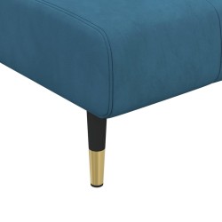 Chaise longue bleu velours 