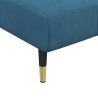 Chaise longue bleu velours 
