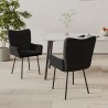 Chaises à manger lot de 2 Noir Velours 