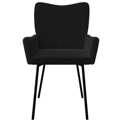 Chaises à manger lot de 2 Noir Velours 