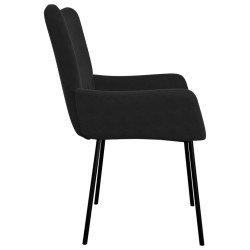 Chaises à manger lot de 2 Noir Velours 