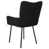 Chaises à manger lot de 2 Noir Velours 