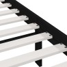 Cadre de lit sans matelas noir 75x190 cm bois de pin massif 