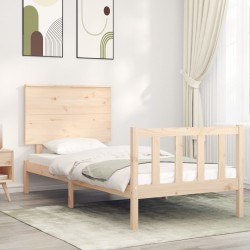 Cadre de lit sans matelas 100x200 cm bois massif de pin 
