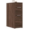 Armoire de salle de bain étroite avec roulettes chêne marron 