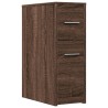 Armoire de salle de bain étroite avec roulettes chêne marron 