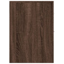 Armoire de salle de bain étroite avec roulettes chêne marron 