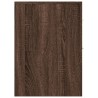 Armoire de salle de bain étroite avec roulettes chêne marron 