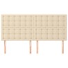 Têtes de lit 4 pcs Crème 80x5x78/88 cm Tissu 