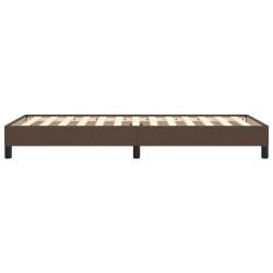 Cadre de lit sans matelas marron 80x200 cm similicuir 