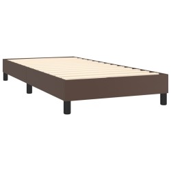 Cadre de lit sans matelas marron 80x200 cm similicuir 