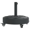 Base de parasol avec roues pour mâts Ø38 / 48 mm 27 kg rond 