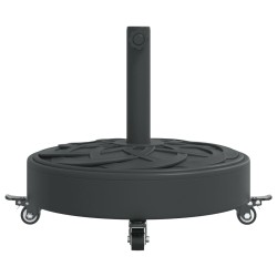 Base de parasol avec roues pour mâts Ø38 / 48 mm 27 kg rond 