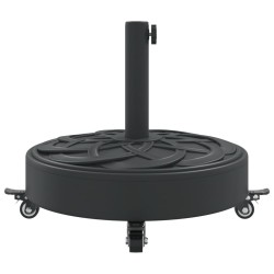 Base de parasol avec roues pour mâts Ø38 / 48 mm 27 kg rond 