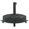 Base de parasol avec roues pour mâts Ø38 / 48 mm 27 kg rond 