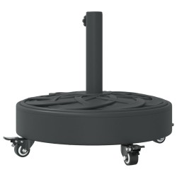 Base de parasol avec roues pour mâts Ø38 / 48 mm 27 kg rond 