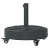 Base de parasol avec roues pour mâts Ø38 / 48 mm 27 kg rond 