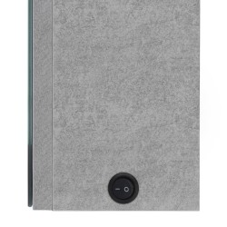 Armoire de salle de bain à miroir LED gris béton 50x13x70 cm 