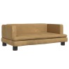 Lit pour chien marron 80x45x30 cm velours 