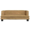 Lit pour chien marron 80x45x30 cm velours 