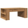 Table basse chêne artisanal 102x55x42 cm bois d'ingénierie 