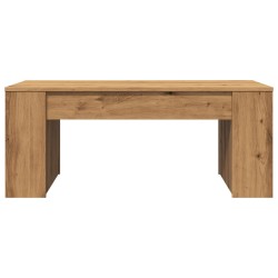 Table basse chêne artisanal 102x55x42 cm bois d'ingénierie 