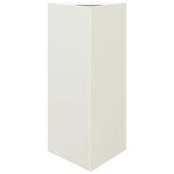 Jardinière blanc triangulaire 40x34,5x70 cm acier 