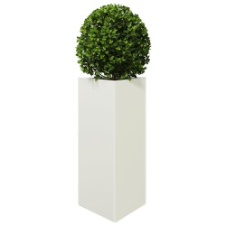Jardinière blanc triangulaire 40x34,5x70 cm acier 