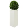 Jardinière blanc triangulaire 40x34,5x70 cm acier 
