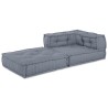 Pouf modulablegris 70x70x54 en tissu 