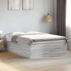 Cadre de lit sans matelas sonoma gris 135x190 cm 