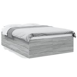 Cadre de lit sans matelas sonoma gris 135x190 cm 