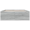 Cadre de lit sans matelas sonoma gris 135x190 cm 