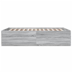 Cadre de lit sans matelas sonoma gris 135x190 cm 