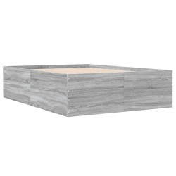 Cadre de lit sans matelas sonoma gris 135x190 cm 